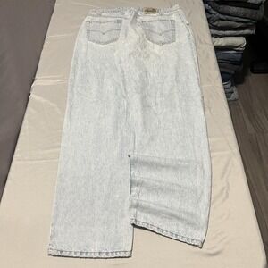 Levis SilverTab Baggy Jeans Mens 38x32 Blue Light Wash Relaxed Wide Leg Denim